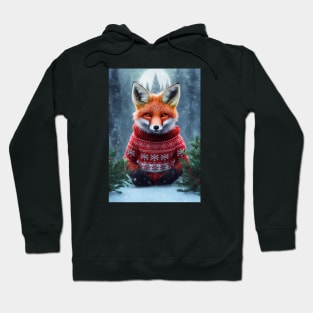 Cute Christmas Fox Hoodie